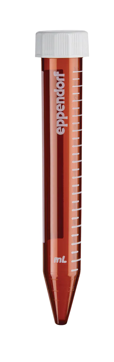 艾本德Eppendorf Conical Tubes, 15 mL, 無菌、無熱原, 無RNase和DNase, 無DNA, 琥珀色（光保護）, 200 個 (4 包 × 50 個)貨號 003012